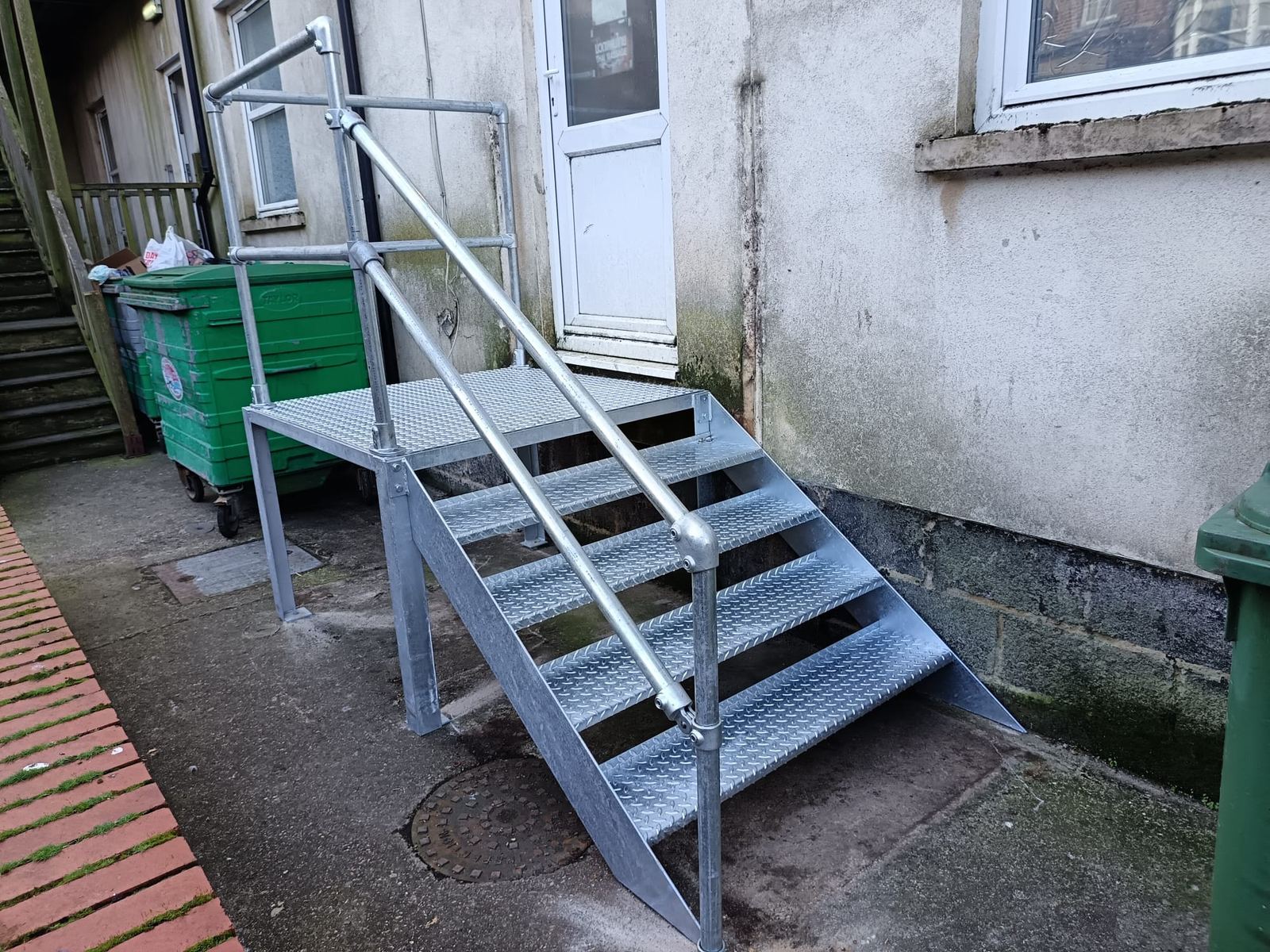 galvanised steel access stairs fabrication